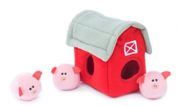 ZippyPaws Zippy Burrow Barn with Pig Bubble Babies Online Sale