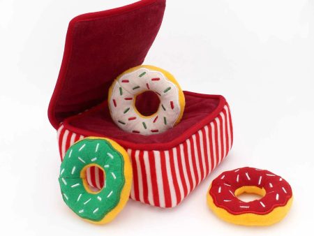 ZippyPaws Holiday Burrow(TM) Donutz Box Plush Dog Toy Online now