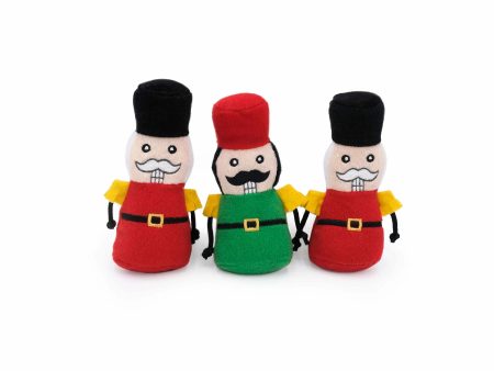 ZippyPaws Holiday Miniz Nutcrackers Plush Dog Toy 3pk Online now