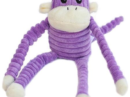 ZippyPaws Spencer Crinkle Monkey Purple Small Hot on Sale