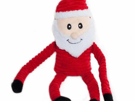 ZippyPaws Holiday Crinkle Santa Plush Dog Toy For Cheap