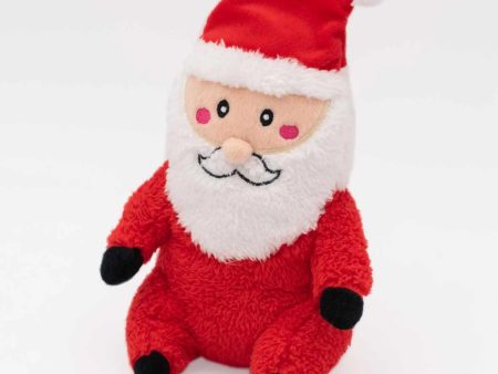 ZippyPaws Holiday Cheeky Chumz Santa Plush Dog Toy For Sale