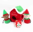 ZippyPaws Holiday Burrow(TM) Santa s Workshop Plush Dog Toy For Discount