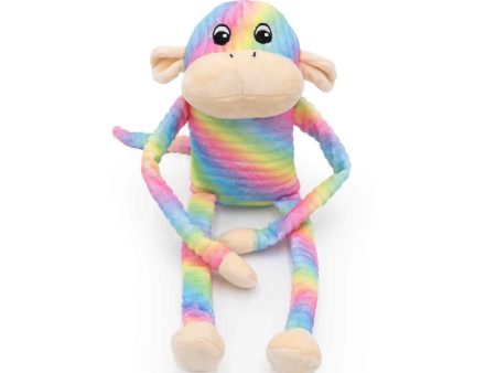 ZippyPaws Spencer the Crinkle Monkey - Large Rainbow on Sale